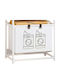 Wäschekorb Stoff 97x44x57cm Weiß