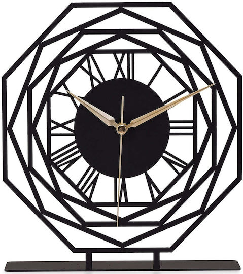 Repido Tabletop Clock 901lmn1146 22.5x4x24cm Black Aberto Design Metal