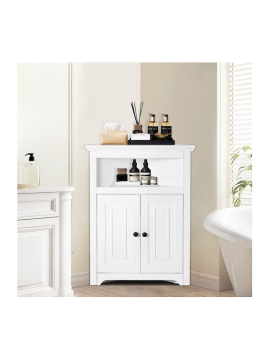 Entry Furniture with Wardrobe White 32x84x64cm