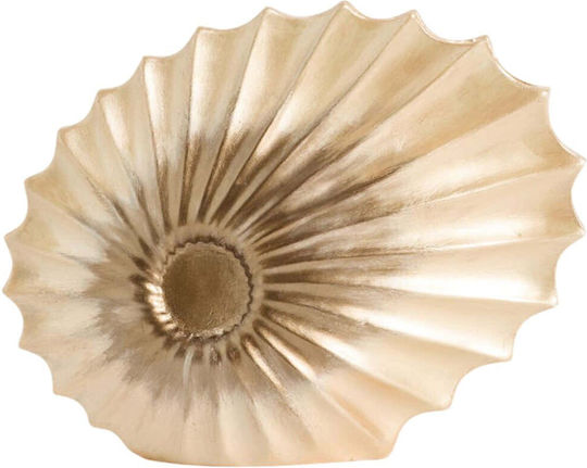 Decorative Table Seashell 371ctf1304 26x8x24cm Cream Aberto Design Polyester
