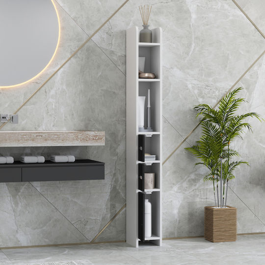 Kleankin Στήλη Μπάνιου Δαπέδου Μ15xΒ17xΥ120cm Λευκή