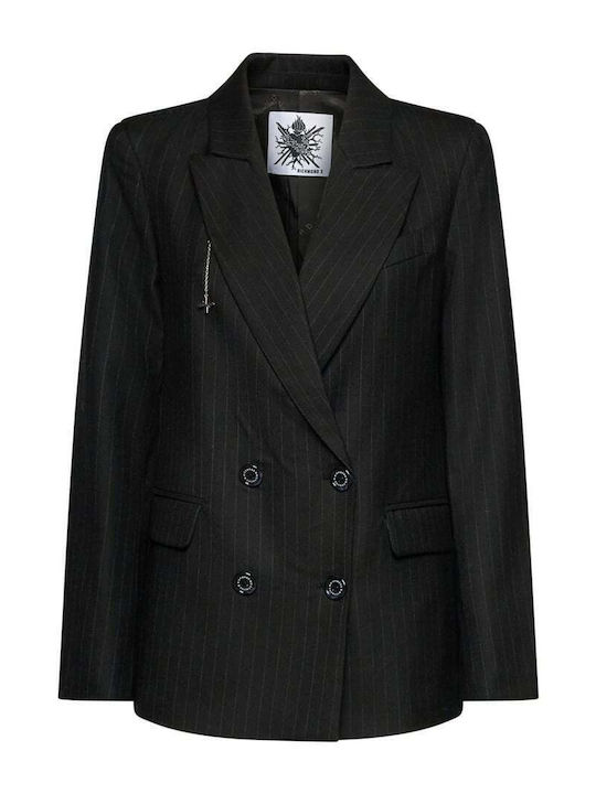 Richmond Damen Blazer Μαύρο Ριγέ