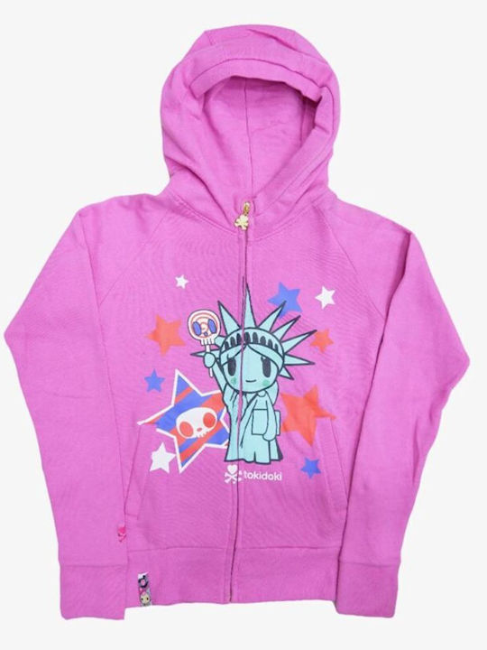 Women's Sweatshirt Jacket Hooded Pink