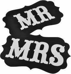 Set 2 Banner Flippy Hänger Hochzeitsmotto Mr Mrs Schildtafeln Schwarz