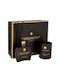 Set 2 Black Home Fragrance Stick 200ml Candle 100gr Luxury Packaging