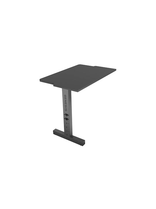 Genesis Holm Modular Office Desk Extension Made of MDF in Black Colour 80x57cm NDS-2296