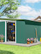 Metallic Garden Shed Galvanized Green with Air Vents M3.45xW2.8xH2m