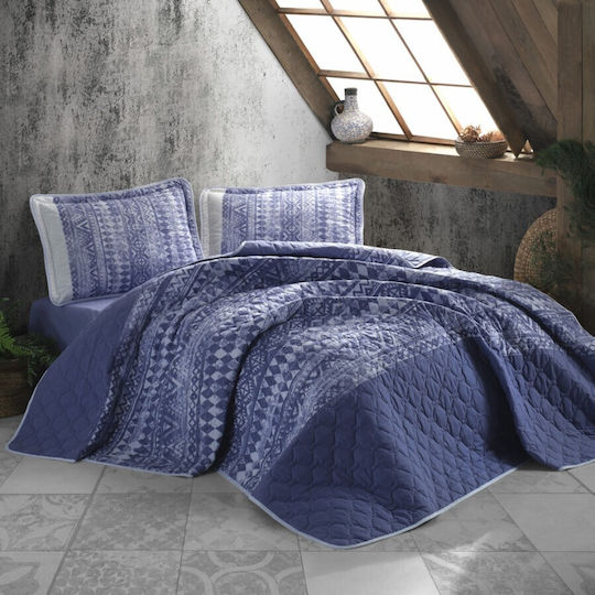 Pucioasa Κουβερλί Σετ Υπέρδιπλο Μπλε 240x260cm 3τμχ