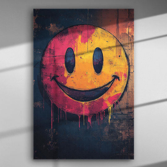 Smiling Graffiti Portrait – Canvas Painting 100 X 67cm