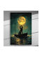 Romantische Nacht Vollmond – Gemälde Leinwand 67 x 45cm