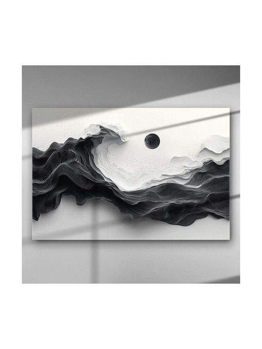 Mond Linien Gemälde Segeltuch 100 x 67 cm