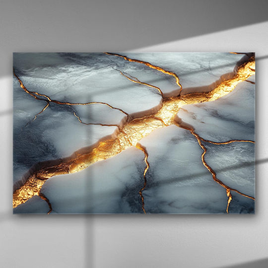 Golden Crack On Stone Texture – Canvas Painting 150 X 100cm