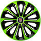 Car Hubcap Set with Rover Emblem 14" 4pcs Green