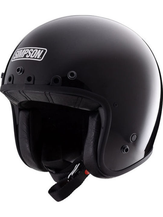 Simpson Chopper Black Κράνος Μηχανής Jet ECE 22.06