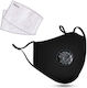 Pm2.5m Washable Μάσκα Προστασίας Υφασμάτινη με Βαλβίδα Μαύρη 287062 1τμχ