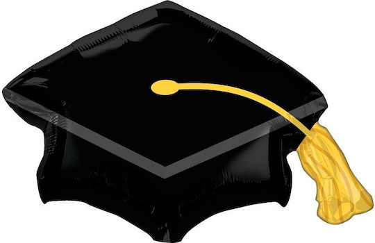 Luftballon Folie Schwarz Grad Cap 78 cm x 55 cm Abschluss Hut