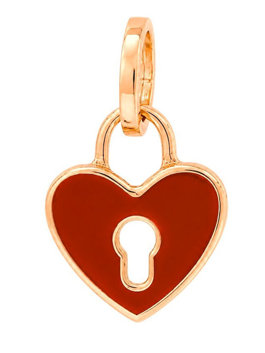 Rebecca Charm Aus Rosa Vergoldetem Stahl