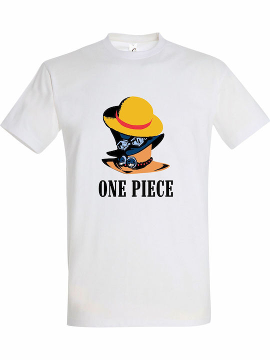 Unisex T-shirt mit Logo Design Fanart Anime Weiß