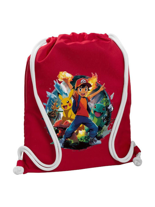 Koupakoupa Ash Ketchum & Pikachu Kids Bag Backpack Red 48cmx40cmcm