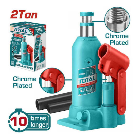 Total Hydraulic Bottle Jack with Lifting Capacity up to 37.2cm and Weight Capacity up to 3.9 Tons