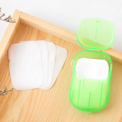 Mini Paper Soap Box Flippy Disposable Portable Suitable for Travel 20 Pieces Green Mini Paper Soap Box Flippy Disposable Portable Suitable for Travel 20 Pieces Green