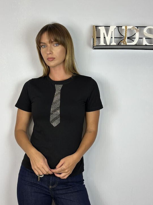 Women's Blouse Cotton Black