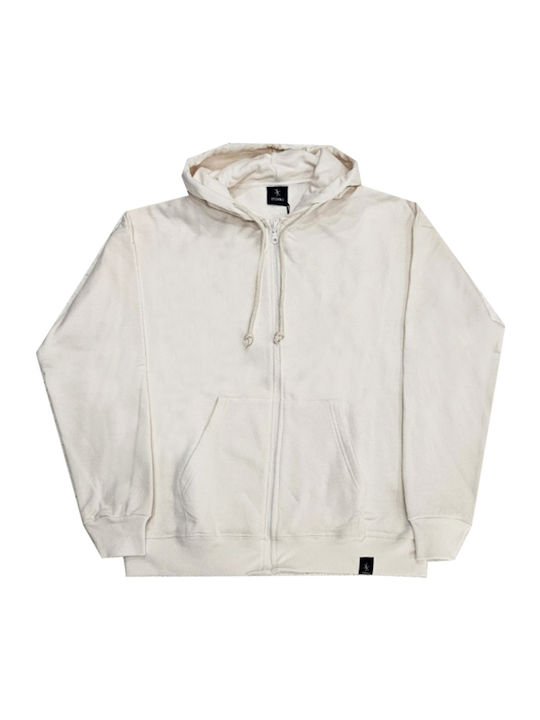 Hooded White Cardigan