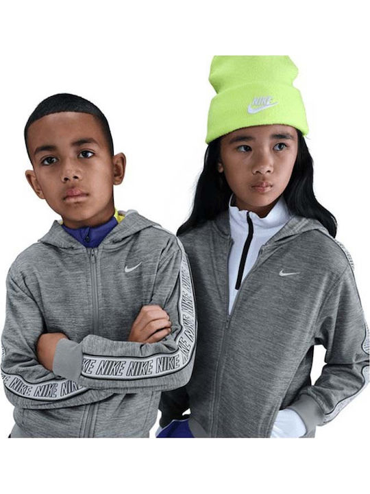 Nike Αθλητική Παιδική Ζακέτα Γκρι Drifit