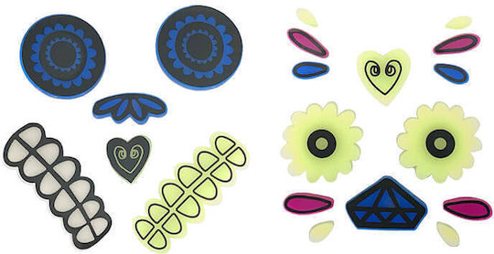 Colored Glow In Dark Pumpkin Stickers