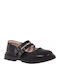 Kids Ballerinas with Adjustable Metal Clasp Black