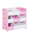 Zonekiz Toy Storage System made of Wood Pink 63x30x60cm 1pcs