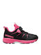 Waterproof Kids Sports Shoes Running with Hoop & Loop Closure Black