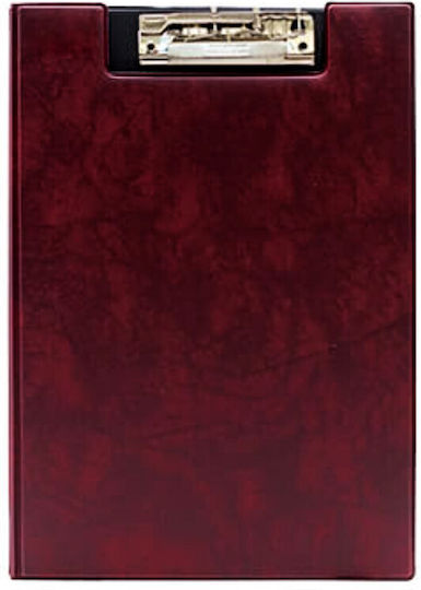 Plastic Conference Clipboard A4 Mandarin Burgundy