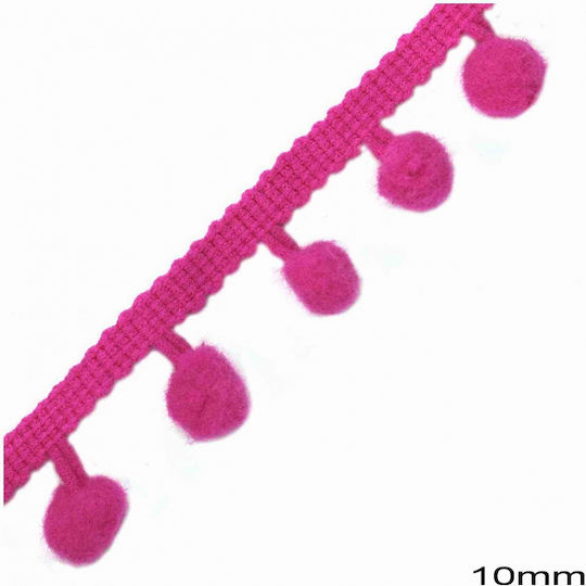 Tressa Pom Pom 10mm 227100910 Fuchsia 1 Meter