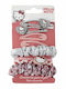 Hello Kitty Set Kids Hair Clips with Hair Clips / Rubber Band Figure in Orange Color 8 Pieces