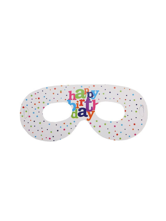 Set 6 Măști Tematice Flippy Happy Birthday Colecție 16 X 6,5 Cm Carton Multicolore