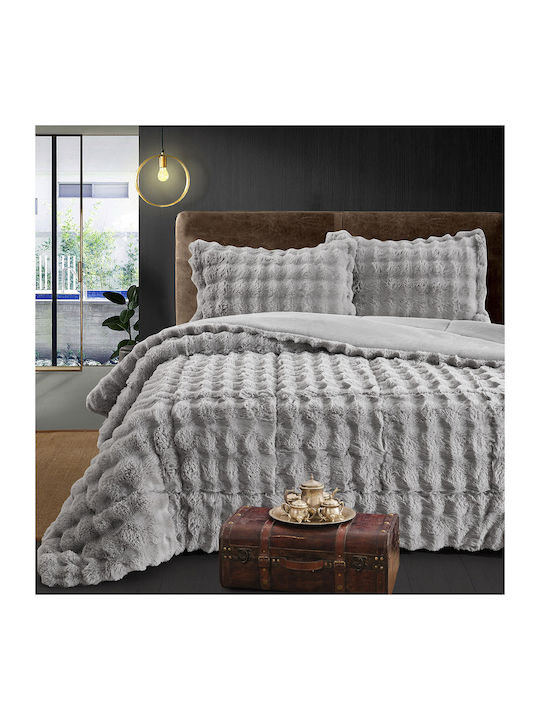 Beauty Home Bettbezug Übergröße 240x260cm Grau 400 GSM