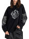 Women's Sweatshirt Hooded Black