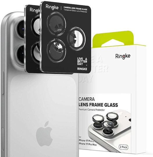 Mobile Camera Protector Tempered Glass 2-Pack Black for iPhone 17 Pro ...