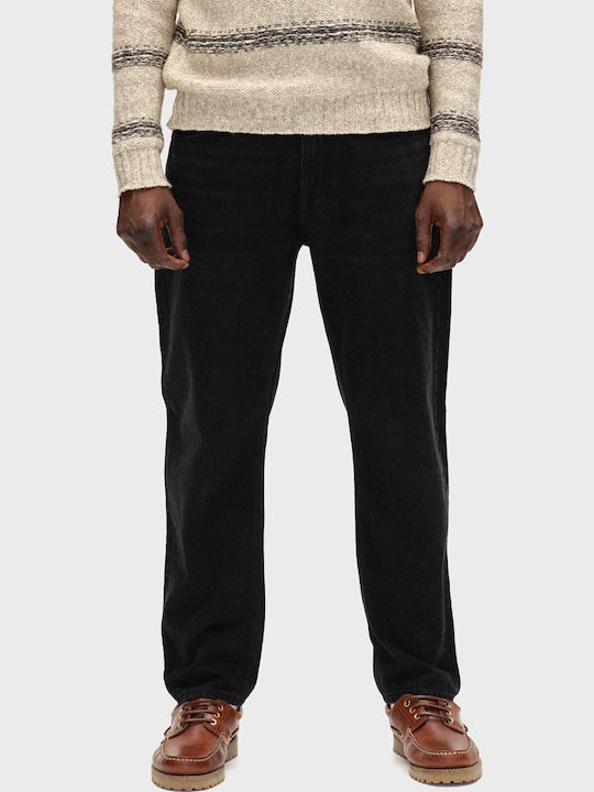 Men's Jeans Pants with Loose Tapered Fit Black