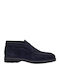 Suede Navy Μπλε Ανδρικά Μποτάκια