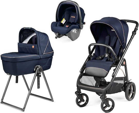 Peg Perego Veloce Belvedere SLK Adjustable 3 in 1 Baby Stroller Suitable for Newborn Blue Shine 10.7kg