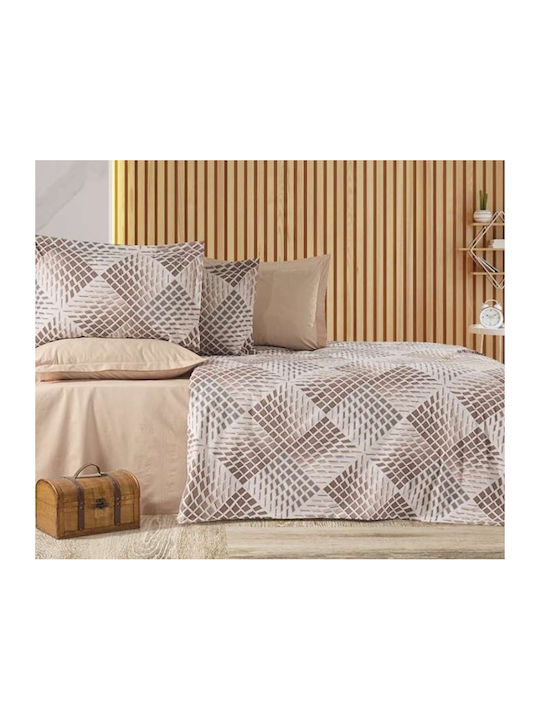 MayHome Duvet Cover Set Cotton Single with Pillowcase 160x240 Geometric