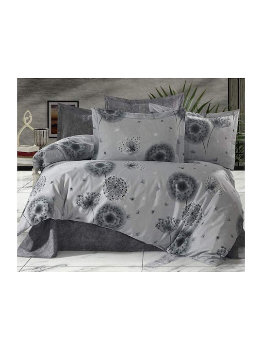 MayHome Σετ Παπλωματοθήκη King Size με 2 Μαξιλαροθήκες 260x240cm Floral