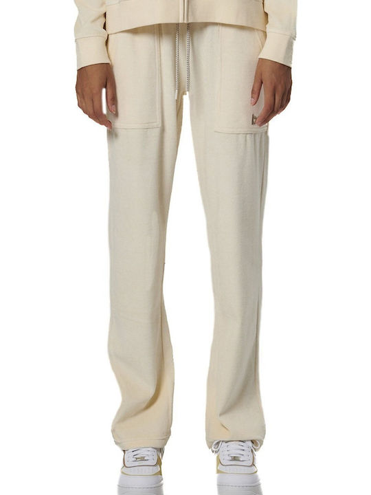 Body Action Sweatpants Velvet Ecru