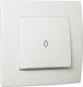 Makel Lillium Wall Switch Rolling Shutters White