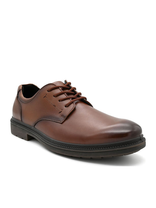 G Comfort Δερμάτινα Ανδρικά Casual Παπούτσια Καφέ