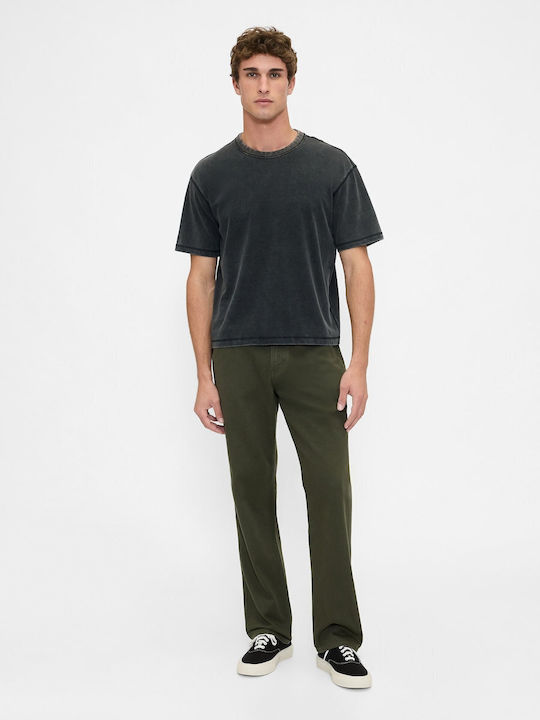 GAP Trousers in Relaxed Fit Black Moss