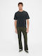 Trousers in Relaxed Fit Black Moss