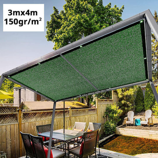 Dalimond Quadratisch Schattierungsnetz Grün 3x4m